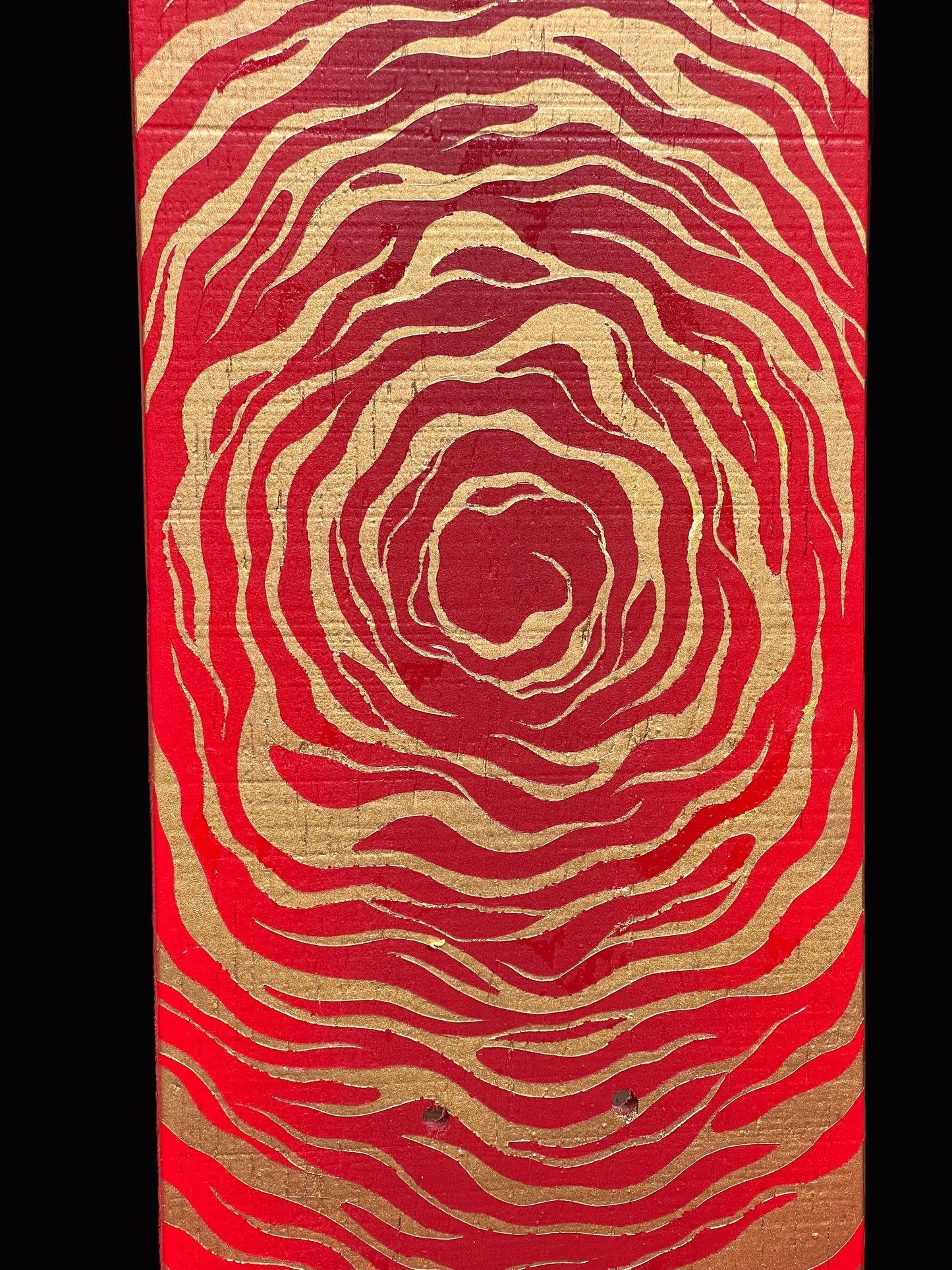 Art Series Skateboard Deck.  Golden Ripples