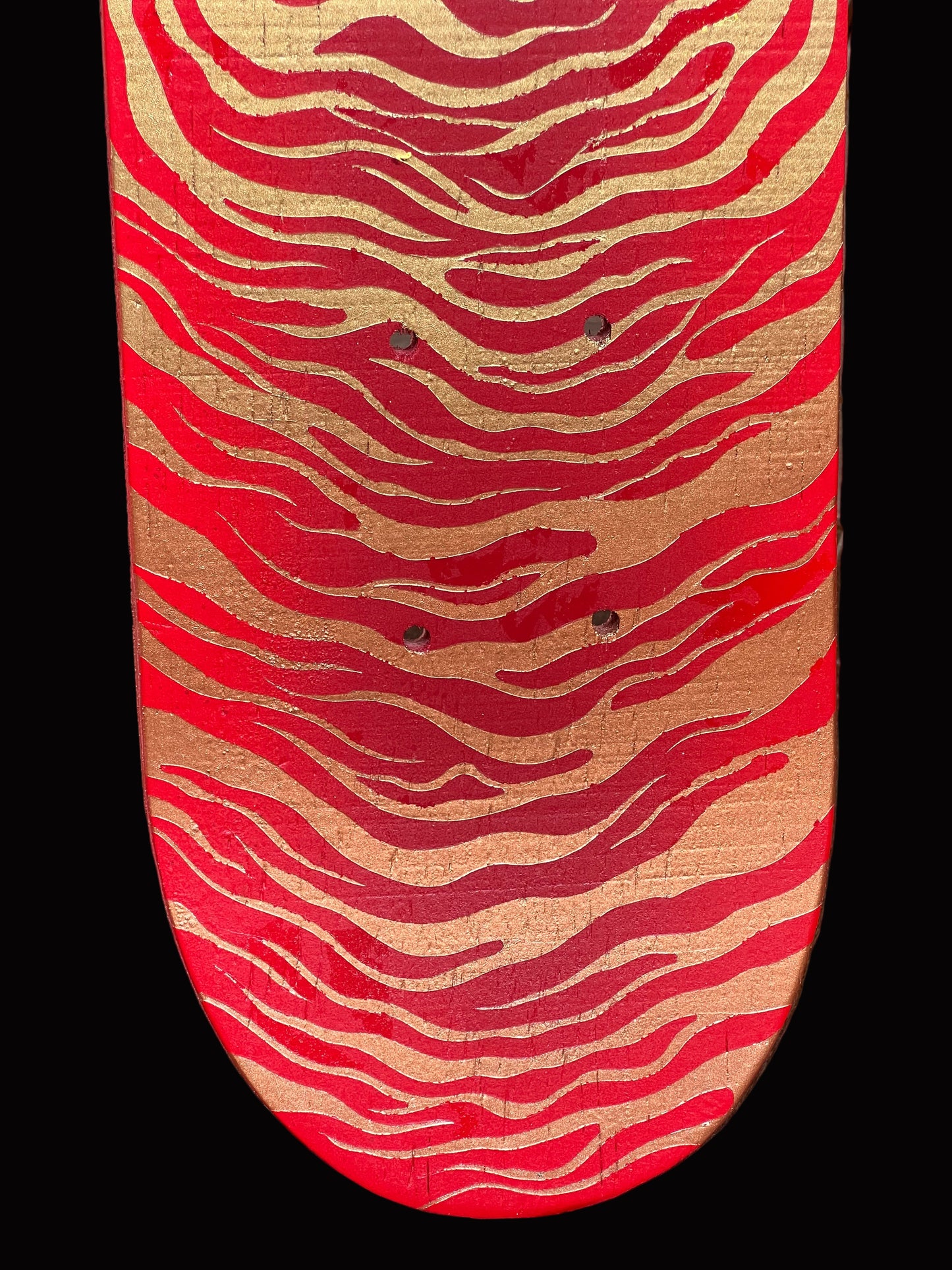 Art Series Skateboard Deck.  Golden Ripples