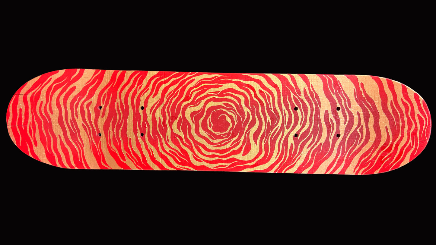 Art Series Skateboard Deck.  Golden Ripples