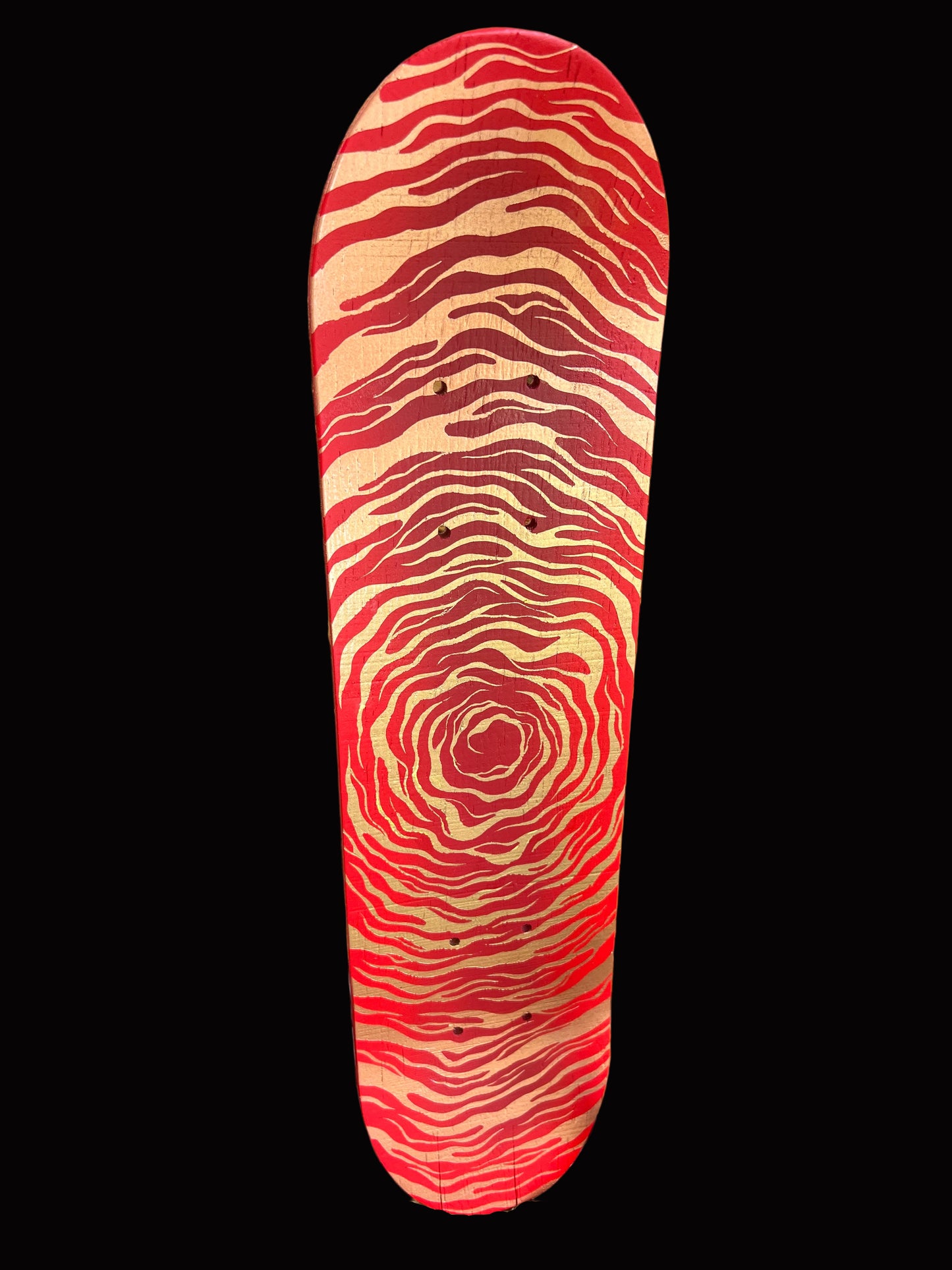 Art Series Skateboard Deck.  Golden Ripples