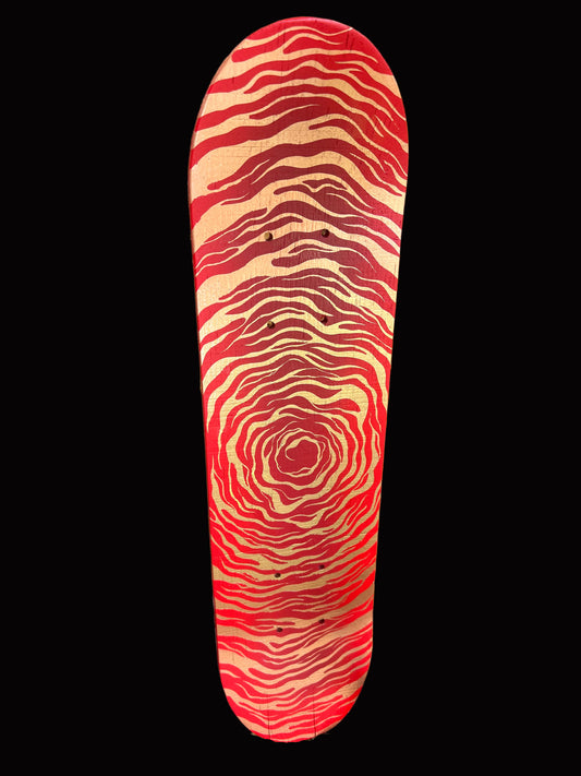 Art Series Skateboard Deck.  Golden Ripples